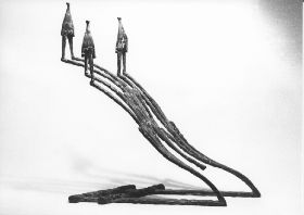 Aufstieg 1990, Bronze, 35 cm